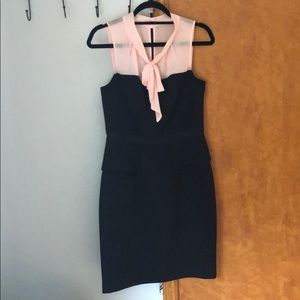 Black and blush dress